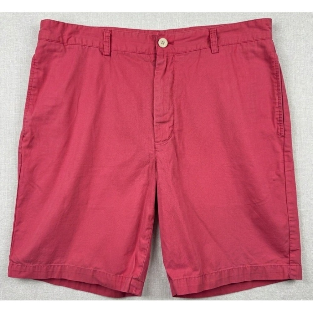 Vineyard Vines Club Short Mens 35 Pink Cotton Twill Chino‎ Preppy Summer Shorts